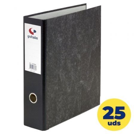 Grafoplás Ecoclassic Archivador de Palanca A4 Gris Plomo (Set de 25)